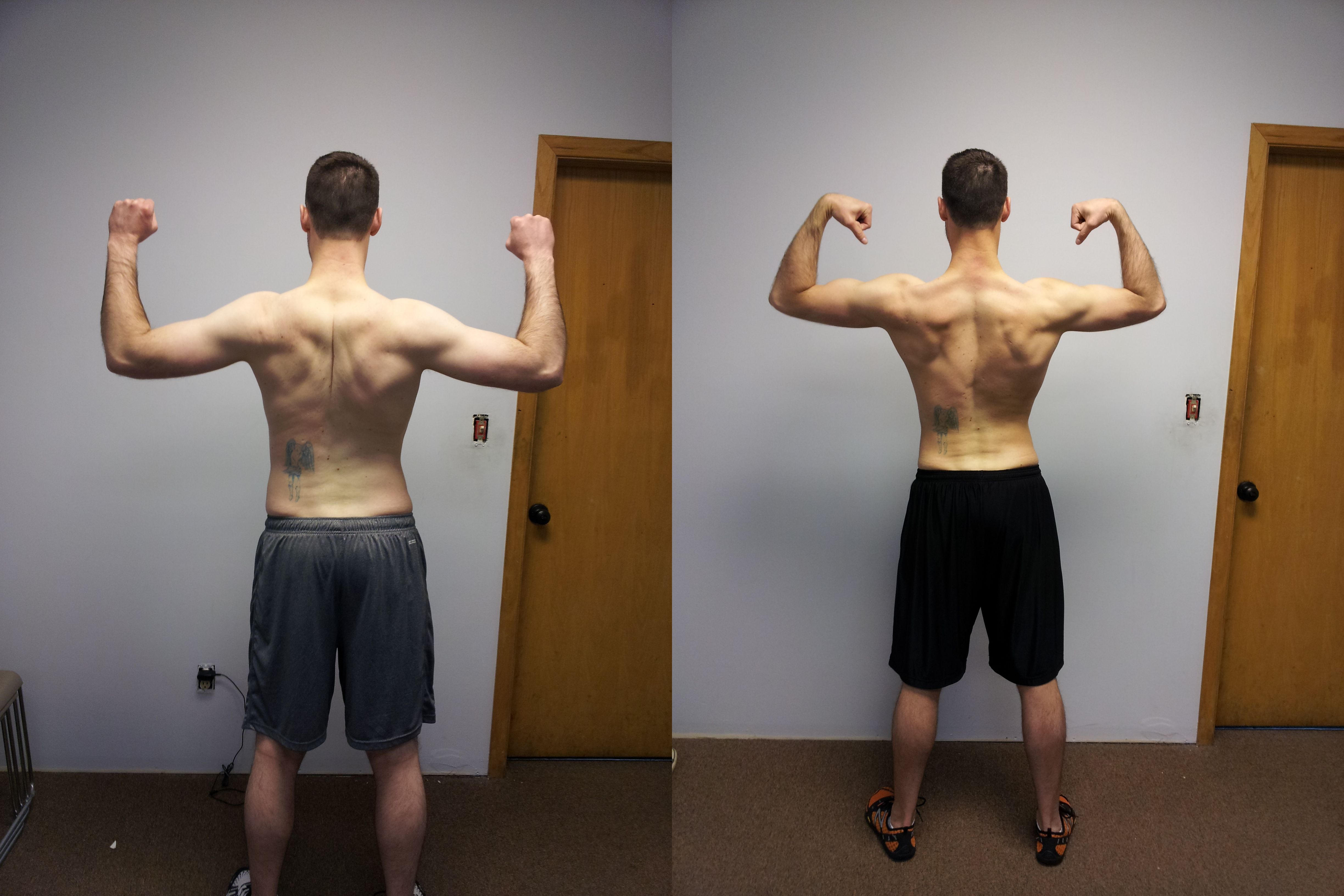 mike before and after back.